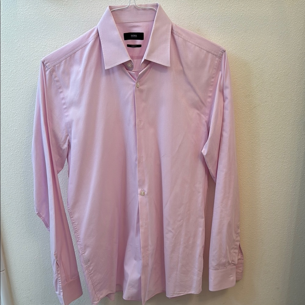 Hugo Boss Pink Dress Shirt Classic Style